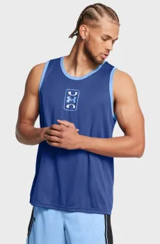 Мужская синяя майка UA Hoops Performance SL Синий XS Under Armour 1383399-432