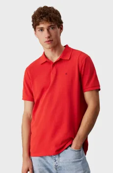 Мужское красное поло SS MONOGRAM PIQUE Красный XL Calvin Klein Jeans LV040EM269