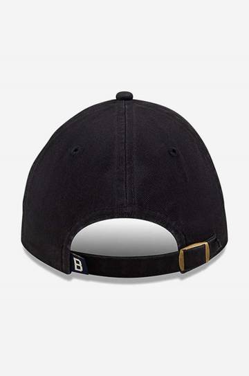 Хлопковая кепка New Era цвет чёрный с аппликацией 60222287-black Хлопковая кепка New Era цвет чёрный с аппликацией 60222287-black
