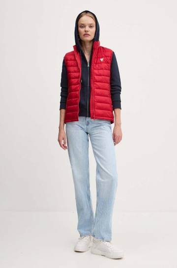 Кофта Guess Jeans женская цвет синий с капюшоном с принтом W4YQ13 KC811 Кофта Guess Jeans женская цвет синий с капюшоном с принтом W4YQ13 KC811