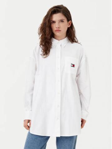 Tommy Jeans Сорочка DW0DW20289 Білий Oversize Tommy Jeans Сорочка DW0DW20289 Білий Oversize
