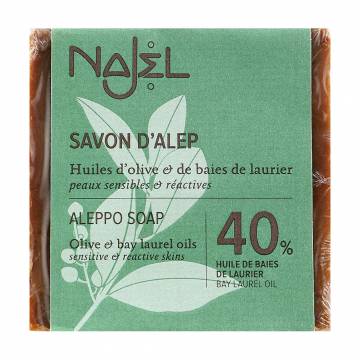 Алеппское мыло Najel Aleppo Soap 40% Bay Laurel Oil для чувствительной кожи, 185 г Алеппское мыло Najel Aleppo Soap 40% Bay Laurel Oil для чувствительной кожи, 185 г