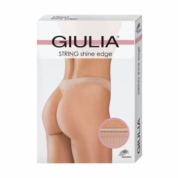 Бесшовные женские трусы стринги Giulia String Shine Edge, Bright, Nude, размер S/M Бесшовные женские трусы стринги Giulia String Shine Edge, Bright, Nude, размер S/M