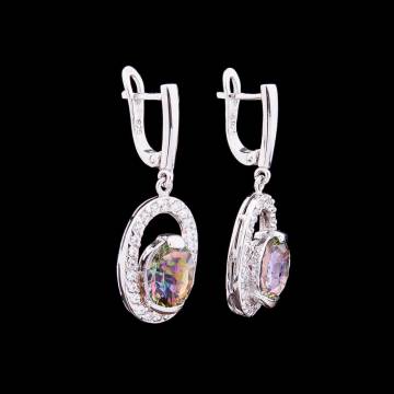 Эксклюзивные серьги с горным хрусталем 12892 Эксклюзивные серьги с горным хрусталем 12892