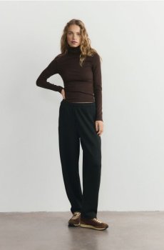 Reserved - Водолазка з довгим рукавом - темно коричневий - 037HT-89X