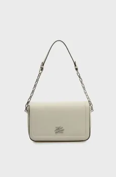 Женская белая кожаная сумка AUTOGRAPH Белый ONESIZE Karl Lagerfeld B2W30036