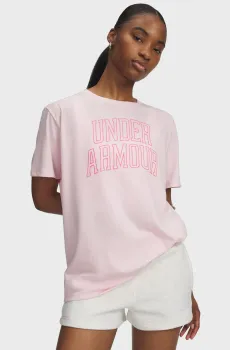 Женская розовая футболка Rival OS Campus Tee Розовый M Under Armour 6007883-647