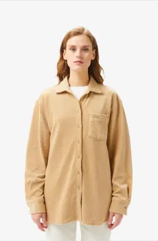 Женская коричневая рубашка Коричневый 40 Lacoste CF252302S