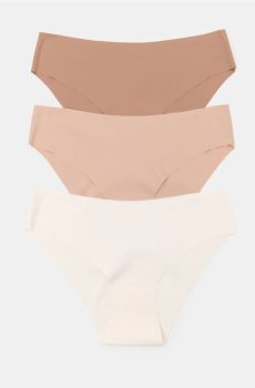 Безшовні класичні трусики 3 pack - різнобарвний