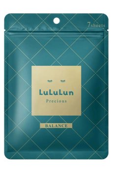 Антивозрастная восстанавливающая тканевая маска для лица Lululun Precious Balance Green, 7 шт