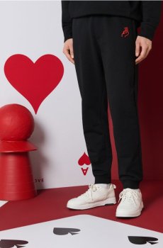 Спортивні штани до Дня святого Валентина - чорний