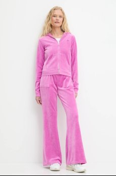Спортивные штаны из велюра Juicy Couture CAISA LOW RISE PANT