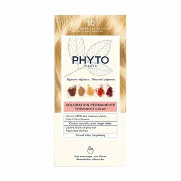 Безаммиачная крем-краска для волос Phyto PhytoColor Coloration Permanente 10 Экстрасветлый блондин, 112 мл Безаммиачная крем-краска для волос Phyto PhytoColor Coloration Permanente 10 Экстрасветлый блондин, 112 мл