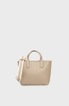 Женская бежевая сумка TH LOGOTAPE MINI Бежевый ONESIZE Tommy Hilfiger AW0AW17448