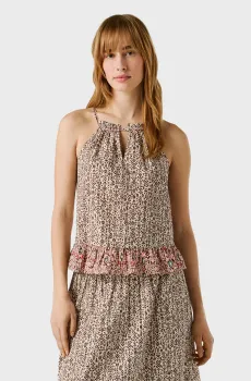 Женский топ с узором DONA Разноцветный XS Pepe Jeans PL3051416
