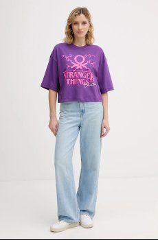 Хлопковая футболка United Colors of Benetton x Stranger Things