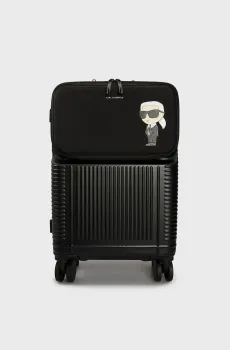Женский черный чемодан 50 см k ikonik 2.0 trolley mix Черный ONESIZE Karl Lagerfeld 236W3196