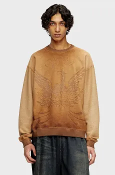 Мужской рыжий свитшот S-ARON Рыжий XS Diesel A19289 0IKBV