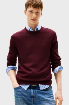 Мужской бордовый джемпер ESSENTIAL Бордовый M Tommy Hilfiger MW0MW39999