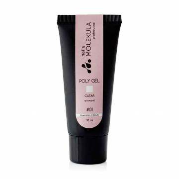 Полигель для ногтей Nails Molekula Professional Poly Gel 01 Clear, 30 мл Полигель для ногтей Nails Molekula Professional Poly Gel 01 Clear, 30 мл
