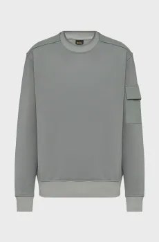 Мужской серый свитшот Серый M BOSS 50554314;076