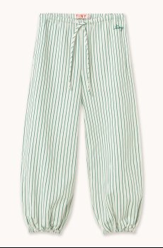 Детские брюки с добавлением льна Tinycottons EMERALD STRIPES PANT