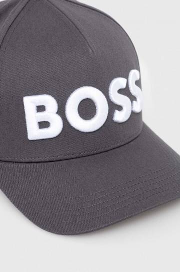 Кепка BOSS цвет серый с аппликацией Кепка BOSS цвет серый с аппликацией