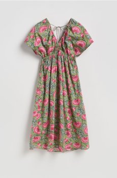 Reserved - Сукня міді з візерунком - різнобарвний - 534IY-MLC