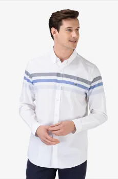 Мужская белая рубашка Белый 39 Lacoste CH014343M
