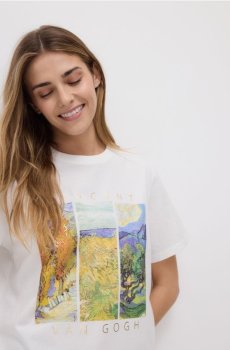 Reserved - Футболка з принтом - кремовий - 206HT-01X