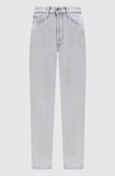 Серые джинсы с логотип патч