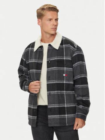 Tommy Jeans Демісезонна куртка Sherpa DM0DM19652 Чорний Regular Fit Tommy Jeans Демісезонна куртка Sherpa DM0DM19652 Чорний Regular Fit