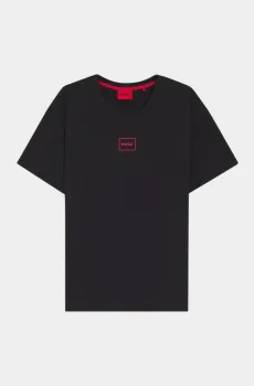 Мужская черная футболка Черный XL HUGO 11417