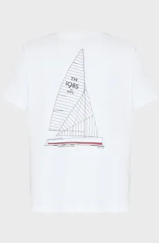 Мужская белая футболка OUTLINE SAILING Белый M Tommy Hilfiger MW0MW38614