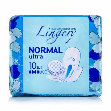 Гігієнічні прокладки для критичних днів Lingery Normal Ultra, 10 шт Гігієнічні прокладки для критичних днів Lingery Normal Ultra, 10 шт