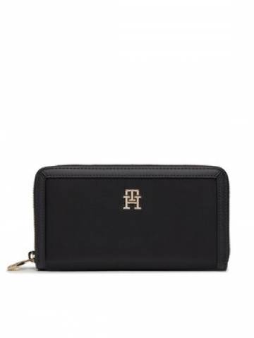 Tommy Hilfiger Великий жіночий гаманець Th Essential S Large Za AW0AW15749 Чорний Tommy Hilfiger Великий жіночий гаманець Th Essential S Large Za AW0AW15749 Чорний