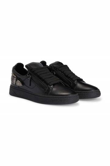 Кожаные кроссовки Giuseppe Zanotti GZ цвет чёрный RU40023.001 Кожаные кроссовки Giuseppe Zanotti GZ цвет чёрный RU40023.001