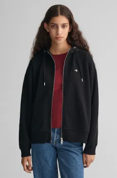 Женское черное худи Черный L Gant 4204665