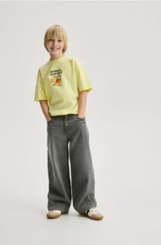 Reserved - Бавовняна футболка Garfield - світло-жовтий - 211IS-10X