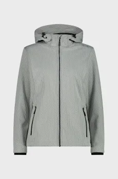 Женская серая ветровка JACKET ZIP HOOD SOFTSHELL Серый S CMP 34A3096-U439