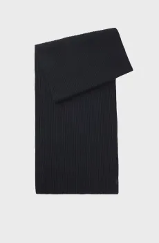 Мужской темно-синий шерстяной шарф Синий ONESIZE BOSS 50552883;409