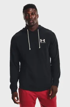 Мужское черное худи UA Rival Terry LC HD Черный L Under Armour 1370401-001