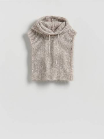 Reserved - LADIES` PONCHO - сіро-коричневий - 725FD-74X