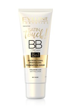 ВВ-крем для лица Eveline Cosmetics 8 in 1 Satin Touch BB Cream SPF10 с увлажняющей сывороткой, 001 Ivory, 30 мл
