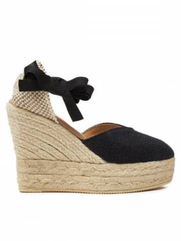Manebi Еспадрильї La Havana Heart-Shaped Wedge Espadrilles O 7.9 WH Чорний Manebi Еспадрильї La Havana Heart-Shaped Wedge Espadrilles O 7.9 WH Чорний