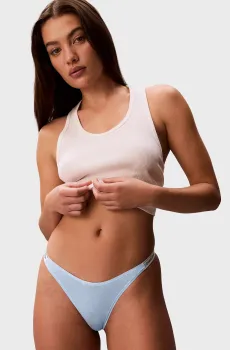 Женские голубые трусики DIPPED STRING THONG Голубой XS Calvin Klein 000QD5157E