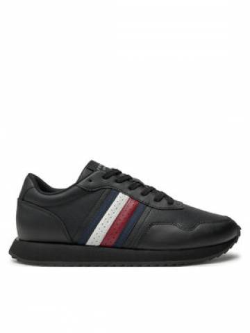 Tommy Hilfiger Снікерcи Runner Evo Lth Mix Ess FM0FM05121 Чорний Tommy Hilfiger Снікерcи Runner Evo Lth Mix Ess FM0FM05121 Чорний
