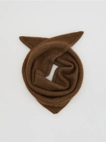 Reserved - LADIES` SCARF - коричневий - 722FD-88X