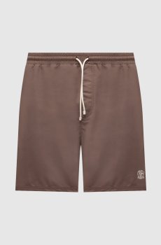 Коричневые шорты для плавания с логотипом логотип