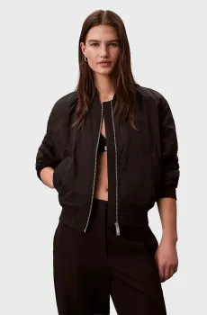 Женский черный бомбер ESSENTIAL Черный L Calvin Klein Jeans LV047F505G